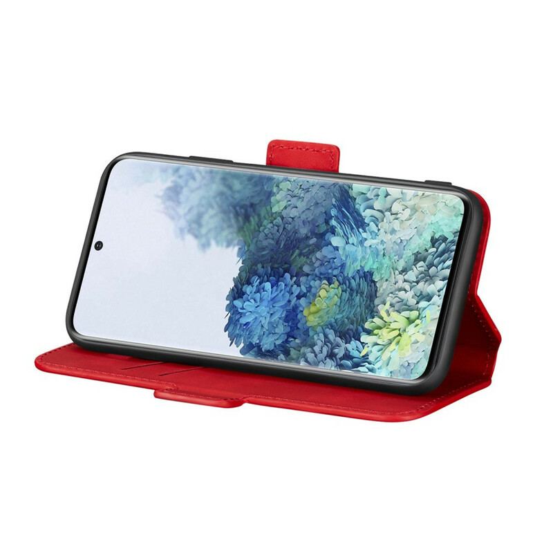 Capa Flip Para Samsung Galaxy S20 Linha Vertical De Dois Tons