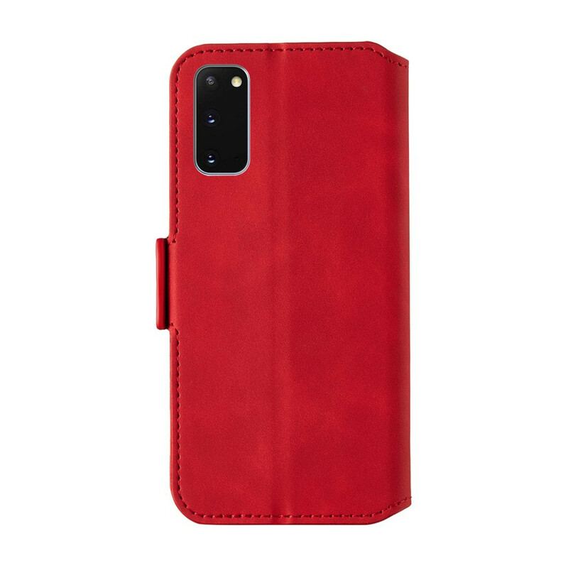 Capa Flip Para Samsung Galaxy S20 Linha Vertical De Dois Tons