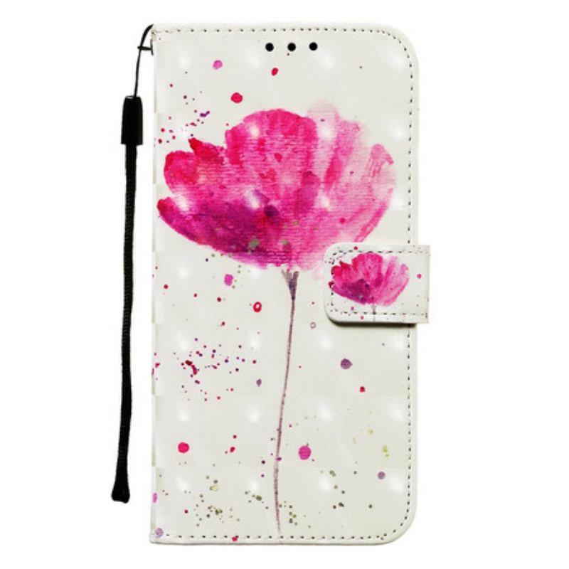 Capa Capa Folio Para Samsung Galaxy S20 Papoula Aquarela