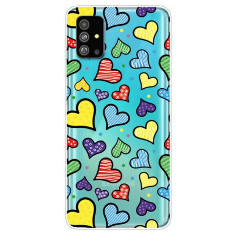 Capa Para Samsung Galaxy S20 Corações Multicoloridos