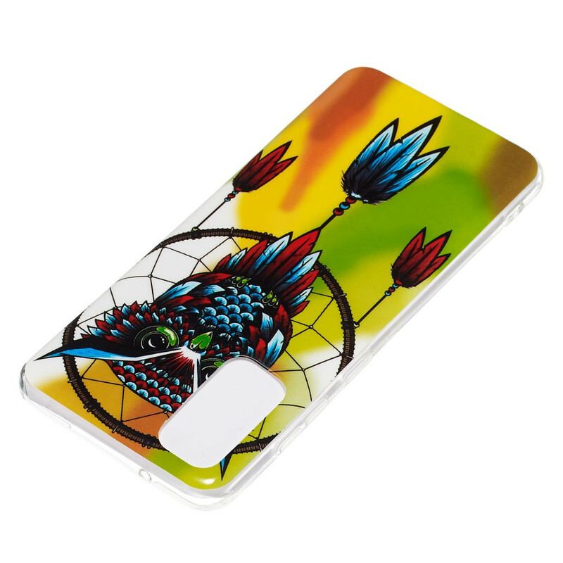 Capa Para Samsung Galaxy S20 Coruja Fluorescente Apanhador De Sonhos