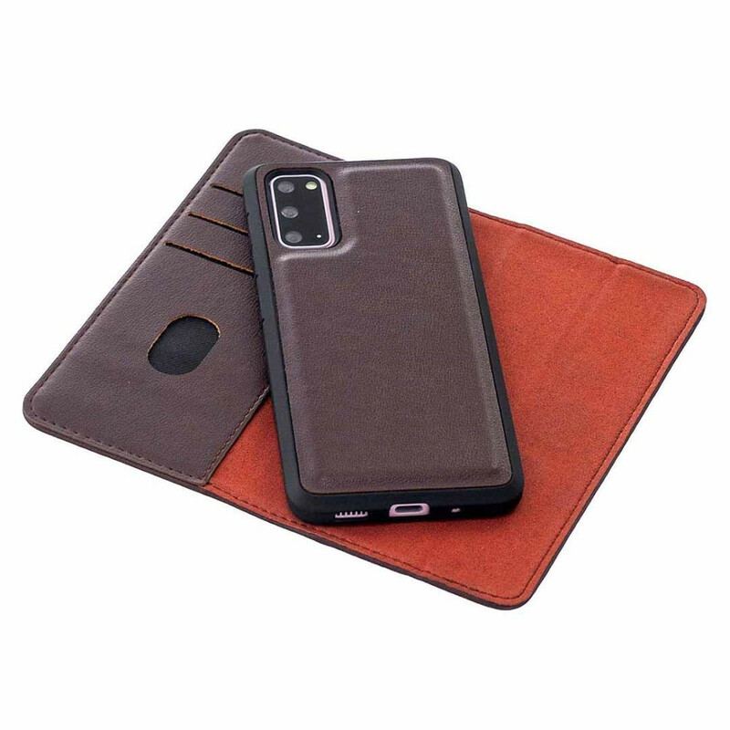 Capa Para Samsung Galaxy S20 Flip Couro Genuíno Destacável