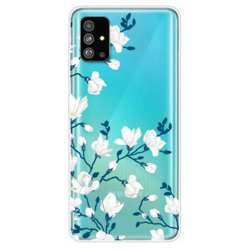 Capa Para Samsung Galaxy S20 Flores Brancas