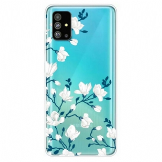 Capa Para Samsung Galaxy S20 Flores Brancas