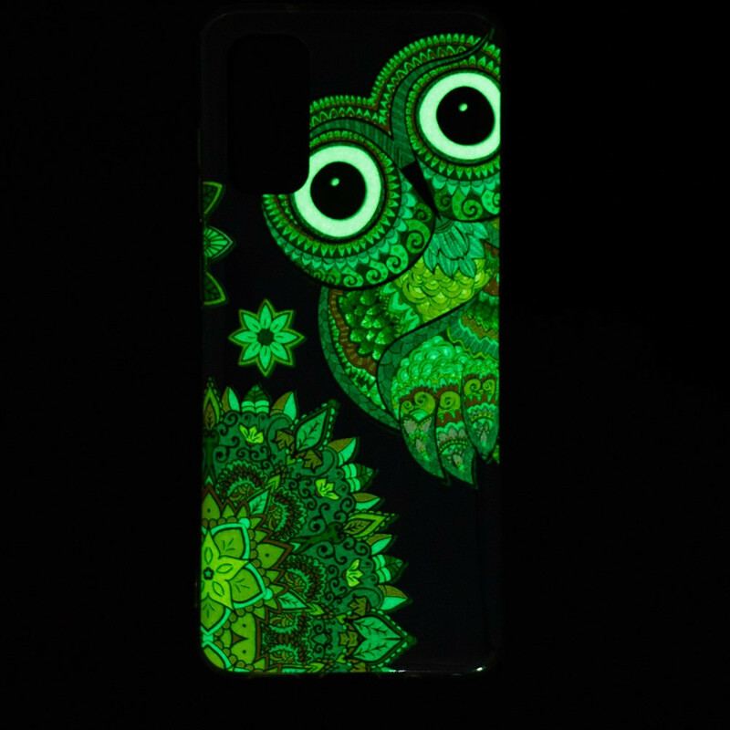 Capa Para Samsung Galaxy S20 Mandala Coruja Fluorescente