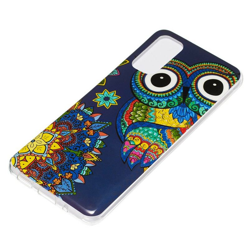 Capa Para Samsung Galaxy S20 Mandala Coruja Fluorescente