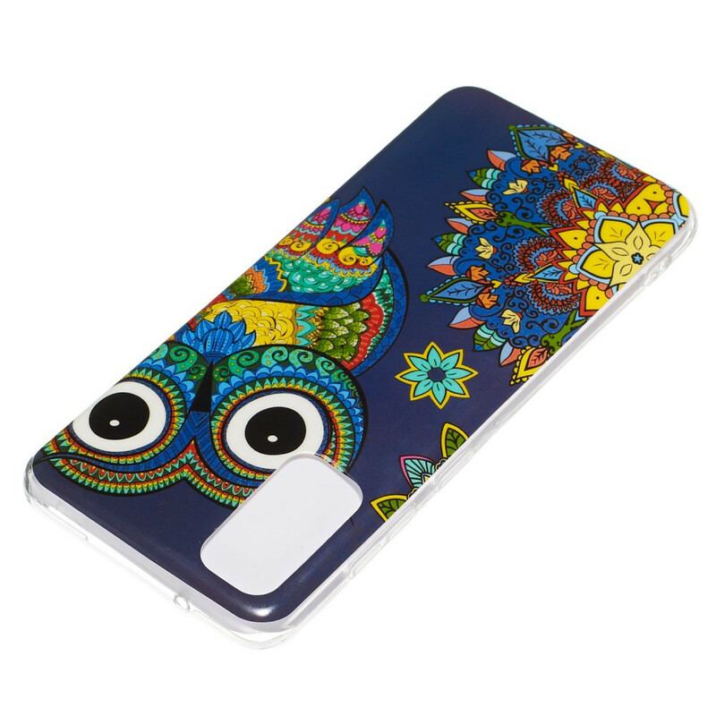 Capa Para Samsung Galaxy S20 Mandala Coruja Fluorescente