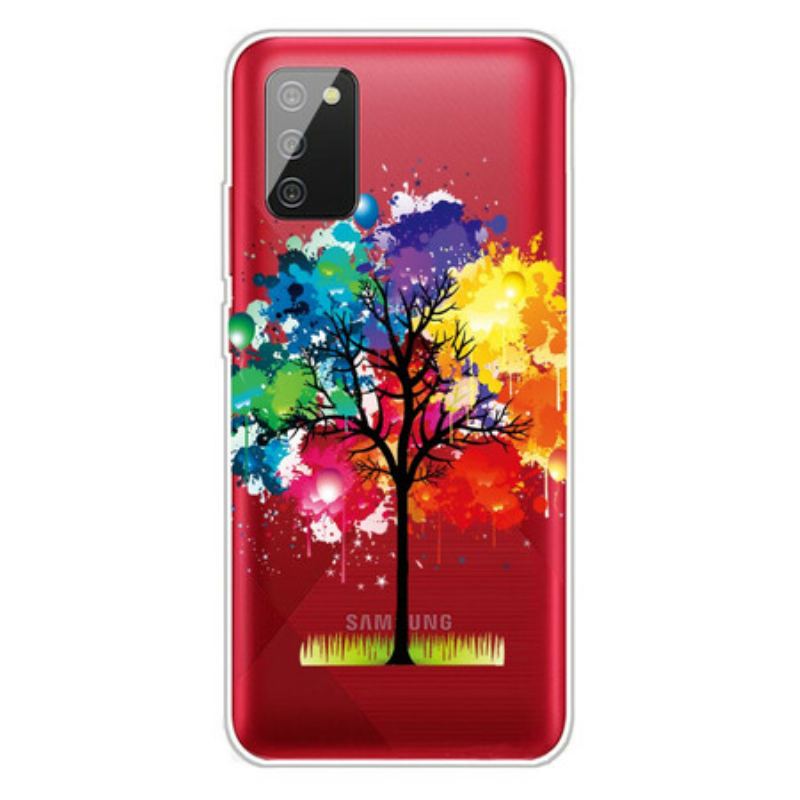 Capa De Celular Para Samsung Galaxy A02s Árvore Aquarela Perfeita