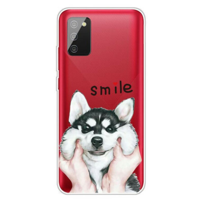 Capa De Celular Para Samsung Galaxy A02s Cachorro Sorridente