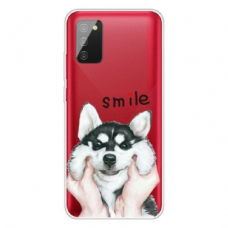 Capa De Celular Para Samsung Galaxy A02s Cachorro Sorridente