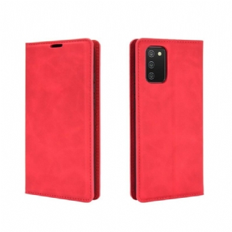 Capa De Celular Para Samsung Galaxy A02s Flip Efeito Couro Macio