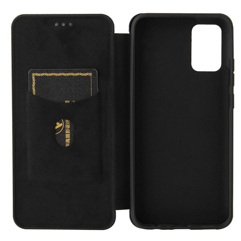 Capa De Celular Para Samsung Galaxy A02s Flip Fibra De Carbono