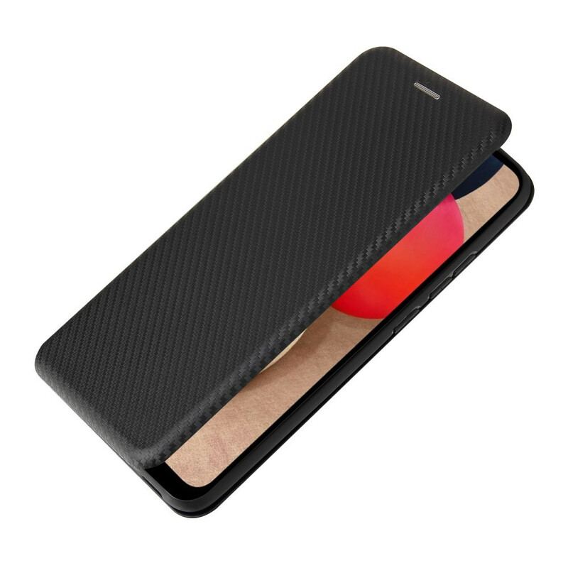 Capa De Celular Para Samsung Galaxy A02s Flip Fibra De Carbono