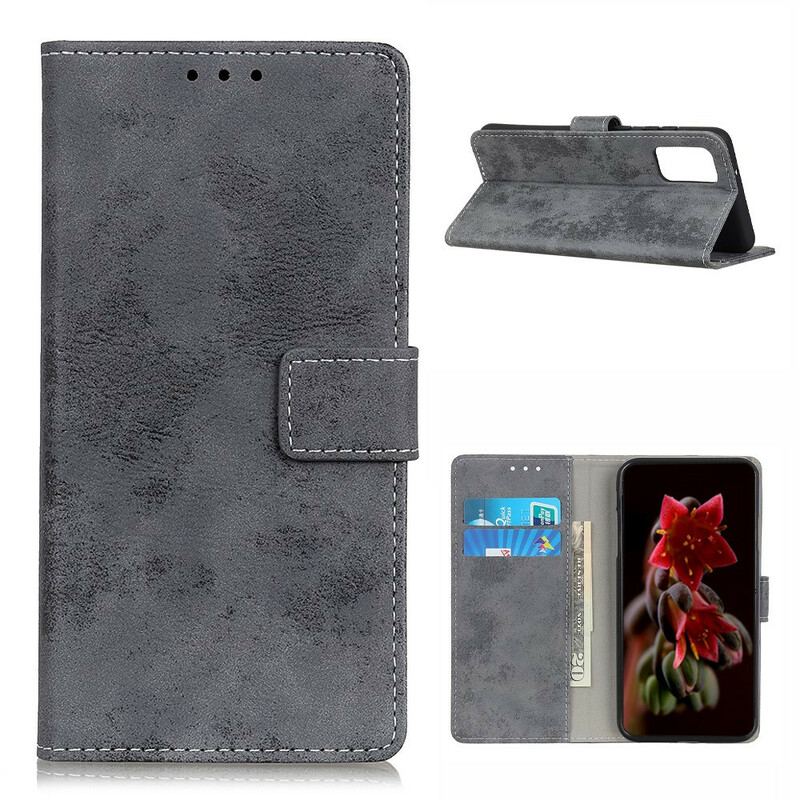 Capa De Couro Para Samsung Galaxy A02s Couro Falso Vintage