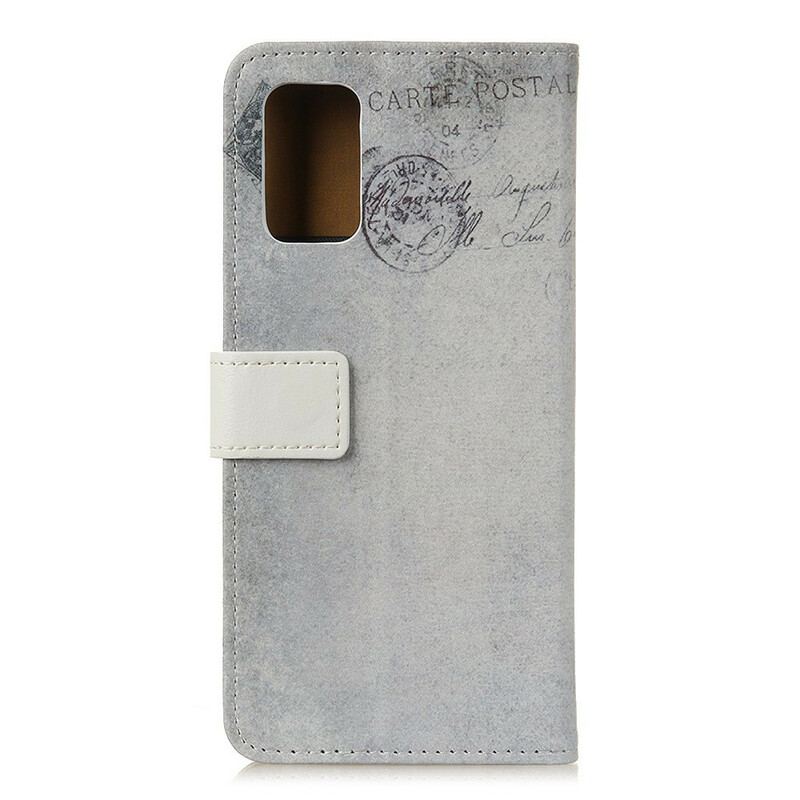 Capa Em Pele Para Samsung Galaxy A02s Gato Viajante