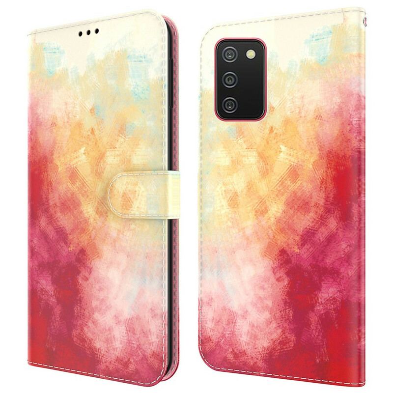 Capa Flip Para Samsung Galaxy A02s Abstrato Colorido