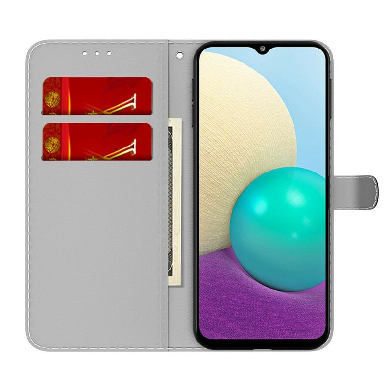 Capa Flip Para Samsung Galaxy A02s Abstrato Colorido