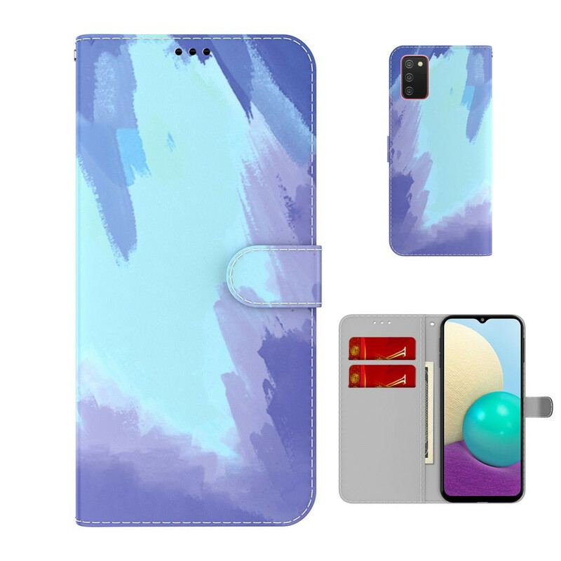 Capa Flip Para Samsung Galaxy A02s Abstrato Colorido