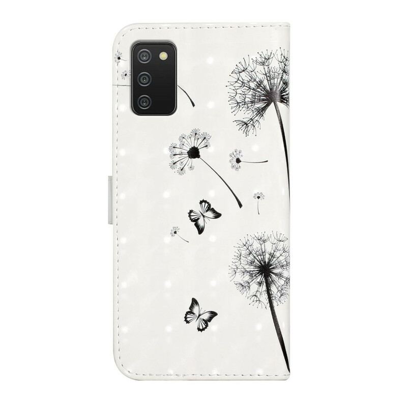 Capa Flip Para Samsung Galaxy A02s Bebê Amor Dente De Leão