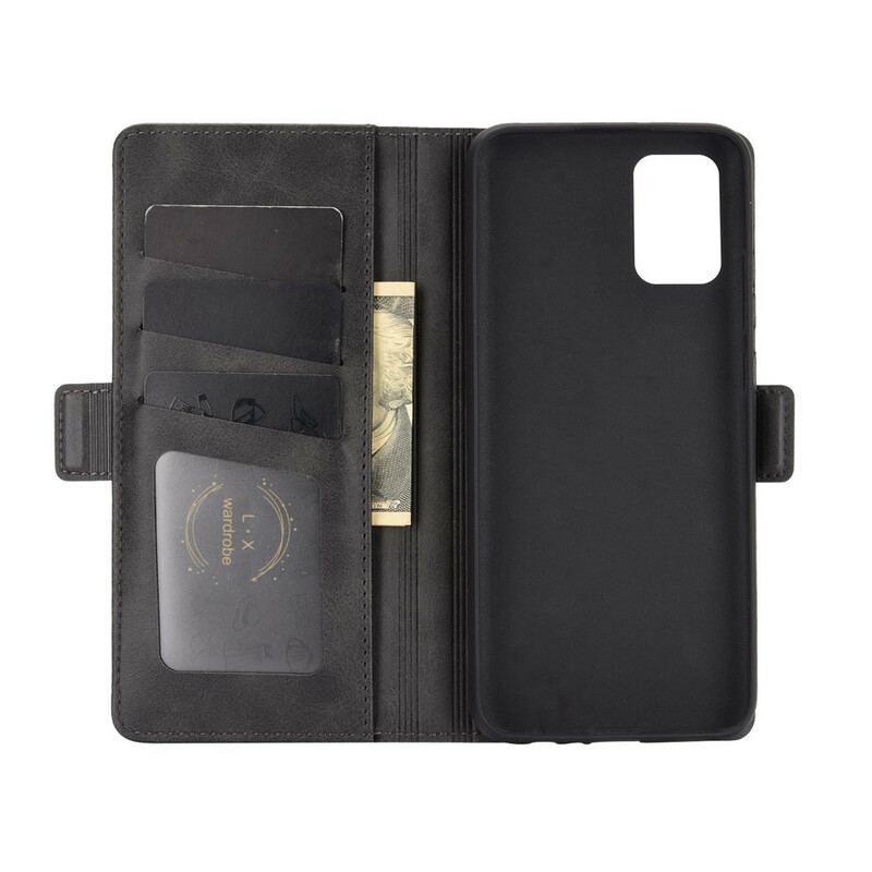 Capa Flip Para Samsung Galaxy A02s De Couro Aba Dupla