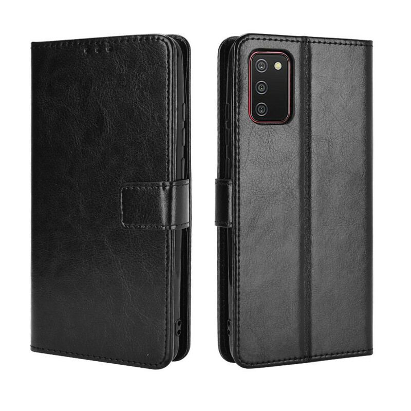 Capa Flip Para Samsung Galaxy A02s Couro Falso Chamativo