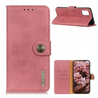 Capa Flip Para Samsung Galaxy A02s Imitação De Couro Khazneh