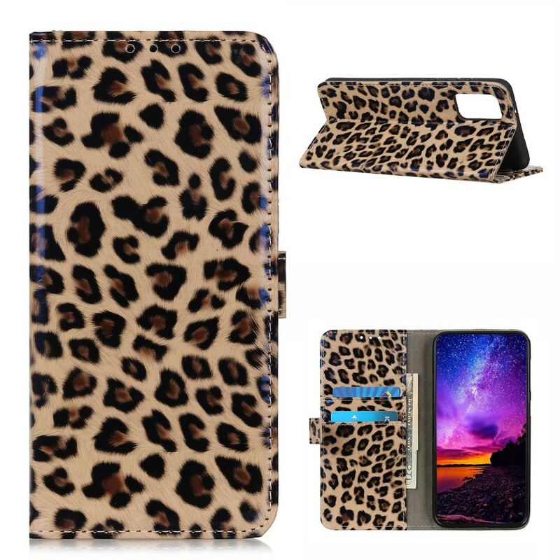 Capa Flip Para Samsung Galaxy A02s Leopardo Simples