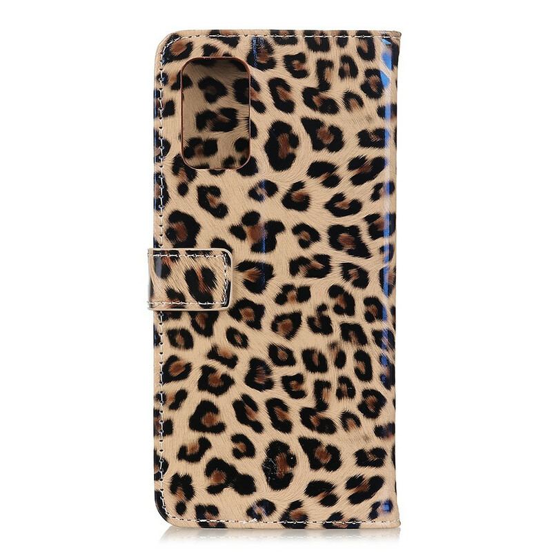 Capa Flip Para Samsung Galaxy A02s Leopardo Simples