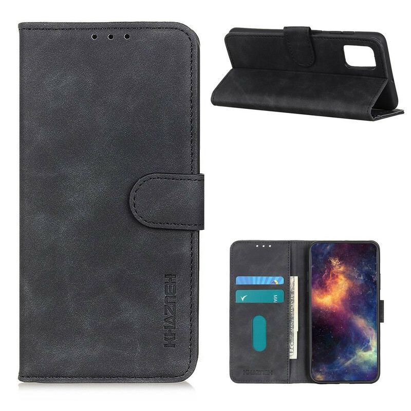 Capa Folio Para Samsung Galaxy A02s Efeito Couro Vintage Khazneh