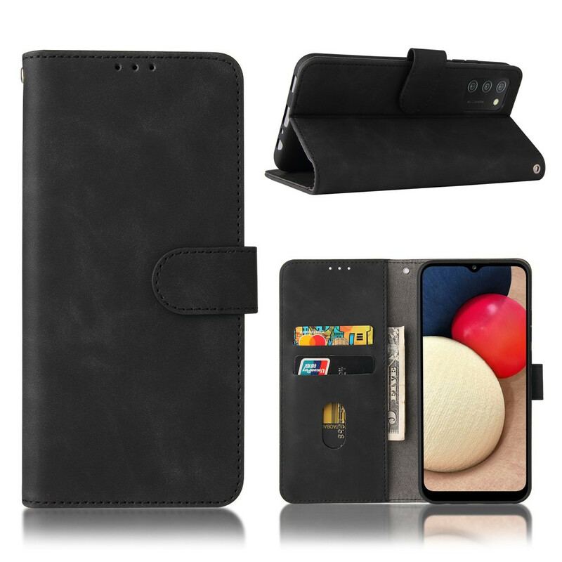 Capa Folio Para Samsung Galaxy A02s Toque De Pele