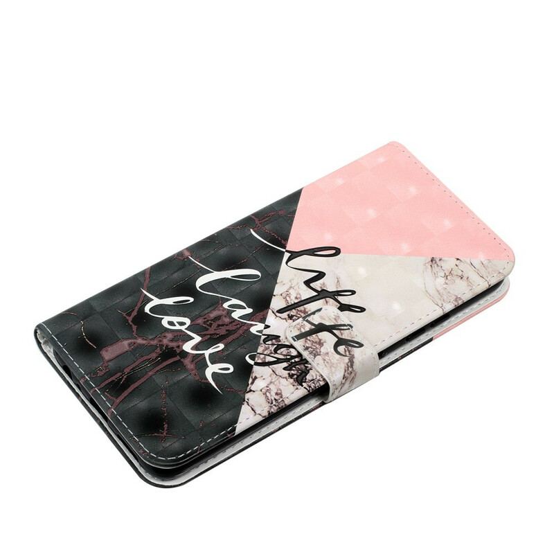 Capa Folio Para Samsung Galaxy A02s Vida Rir Amor