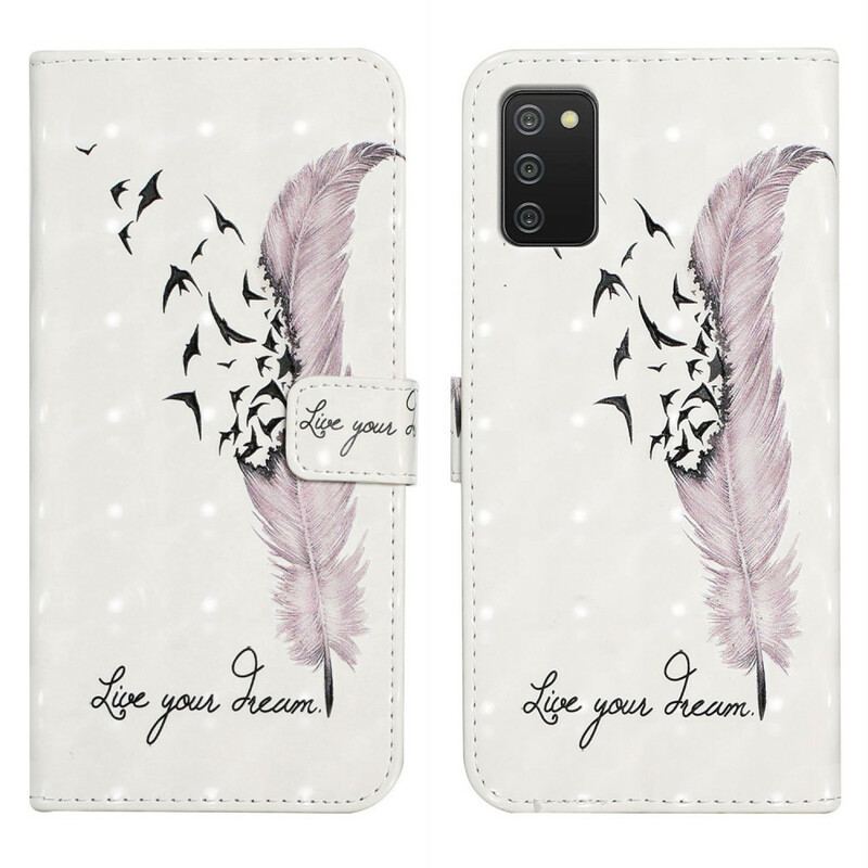 Capa Folio Para Samsung Galaxy A02s Viva Seu Sonho