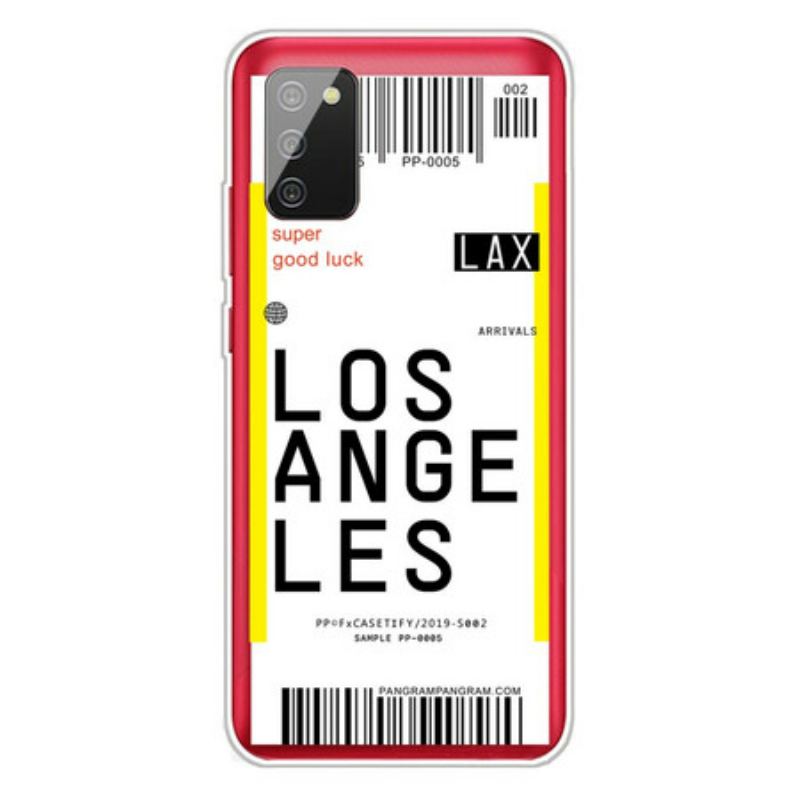 Capa Para Samsung Galaxy A02s Cartão De Embarque Para Los Angeles