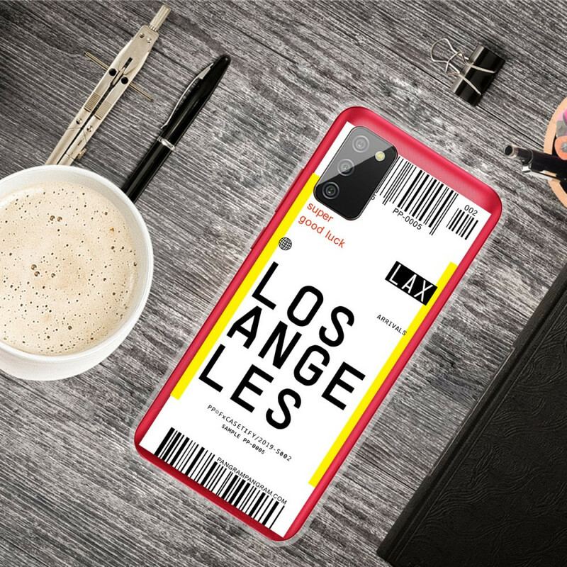 Capa Para Samsung Galaxy A02s Cartão De Embarque Para Los Angeles