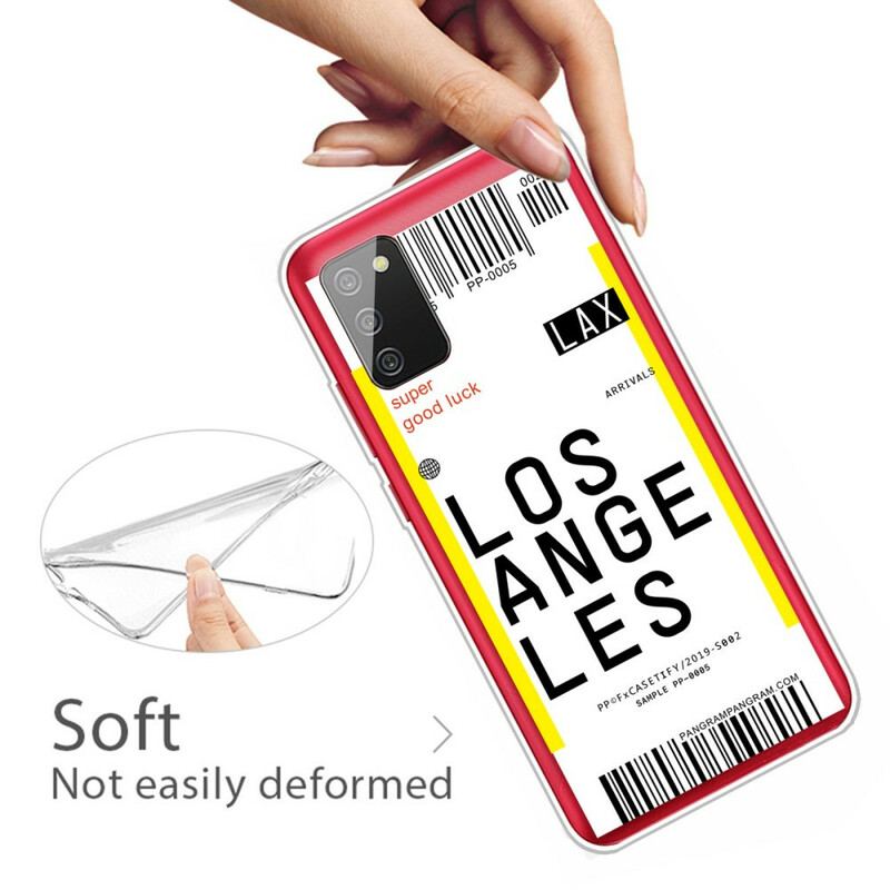 Capa Para Samsung Galaxy A02s Cartão De Embarque Para Los Angeles