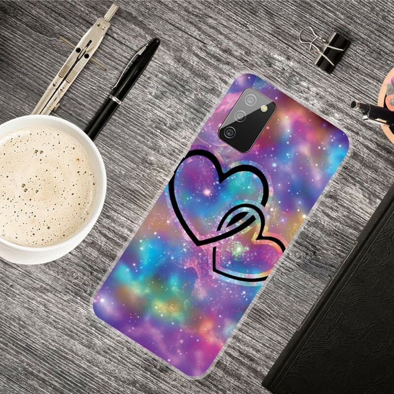 Capa Para Samsung Galaxy A02s Corações Acorrentados