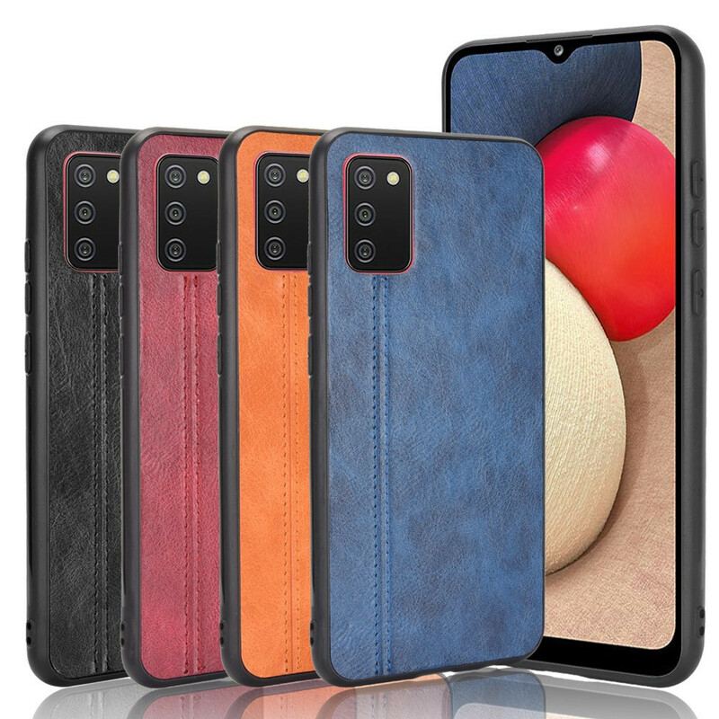 Capa Para Samsung Galaxy A02s Efeito Couro Couture