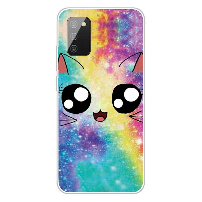 Capa Para Samsung Galaxy A02s Gato De Desenho Animado