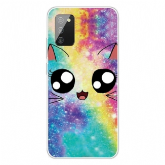 Capa Para Samsung Galaxy A02s Gato De Desenho Animado