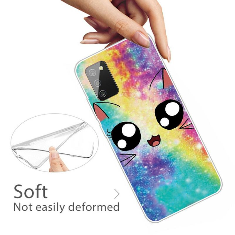 Capa Para Samsung Galaxy A02s Gato De Desenho Animado