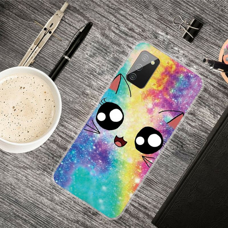 Capa Para Samsung Galaxy A02s Gato De Desenho Animado