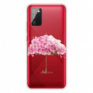 Capa Para Samsung Galaxy A02s Guarda-chuva Em Rosas