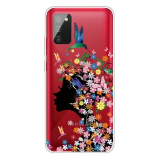 Capa Para Samsung Galaxy A02s Linda Cabeça De Flor