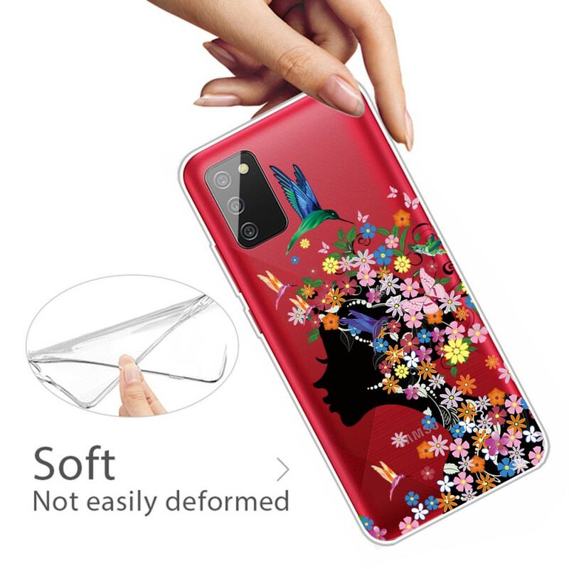 Capa Para Samsung Galaxy A02s Linda Cabeça De Flor