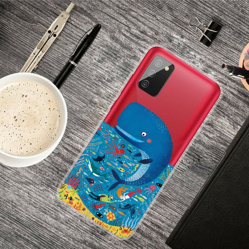 Capa Para Samsung Galaxy A02s Mundo Marinho