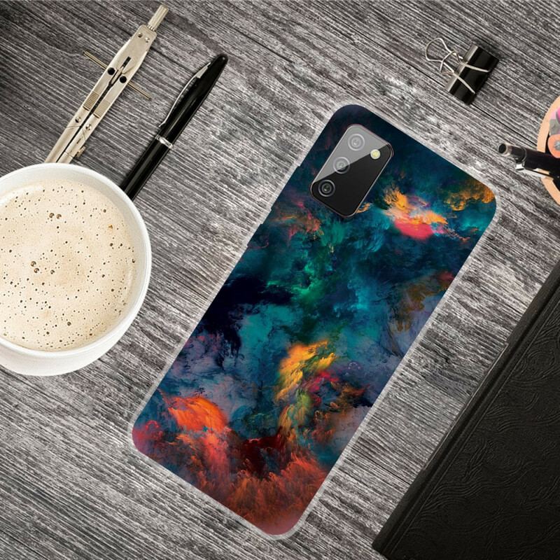 Capa Para Samsung Galaxy A02s Nuvens Coloridas