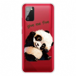 Capa Para Samsung Galaxy A02s Panda Sem Costura Dá-me Cinco