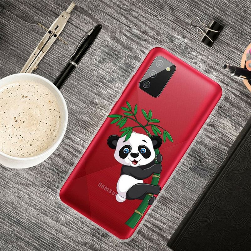 Capa Para Samsung Galaxy A02s Panda Sem Costura Em Bambu