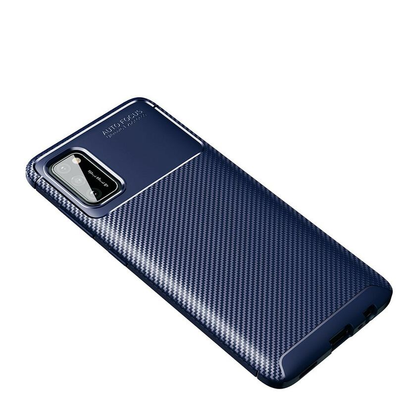 Capa Para Samsung Galaxy A02s Textura Flexível De Fibra De Carbono