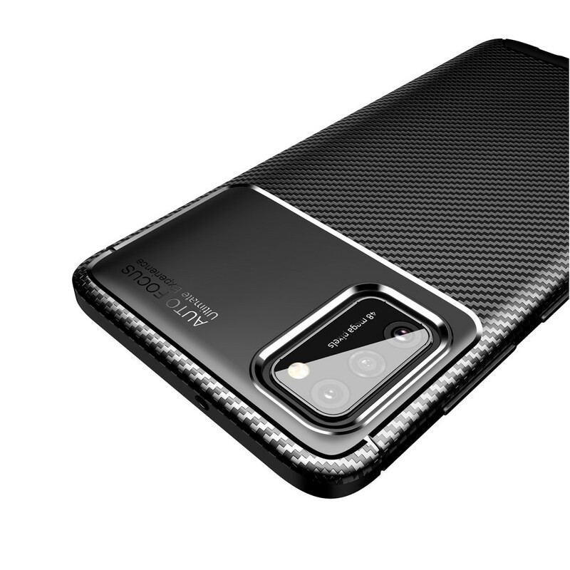 Capa Para Samsung Galaxy A02s Textura Flexível De Fibra De Carbono